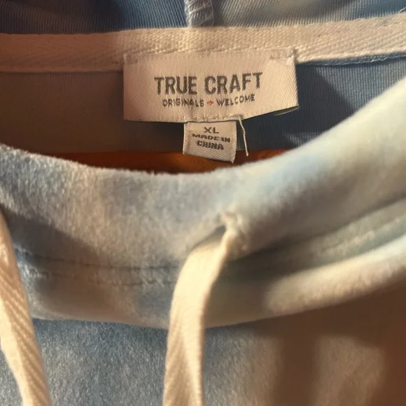 True Craft Sky Blue and white tie-dyed Hoodie and matching jogger pants - XL - Picture 2 of 6